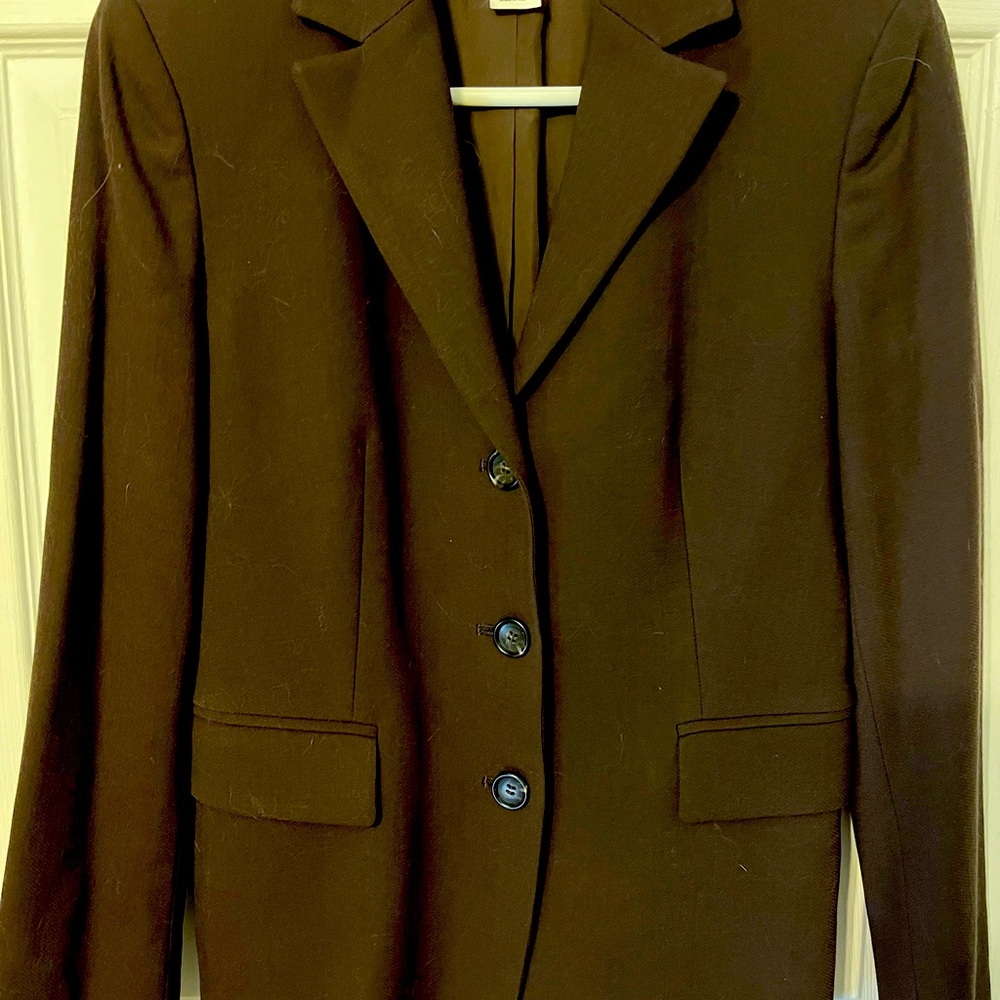 J Crew dark brown blazer size 4- EUC!